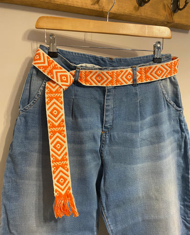 Zara Frilled fringe belt - Orange