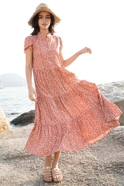 Cami dress - Ditsy Rust