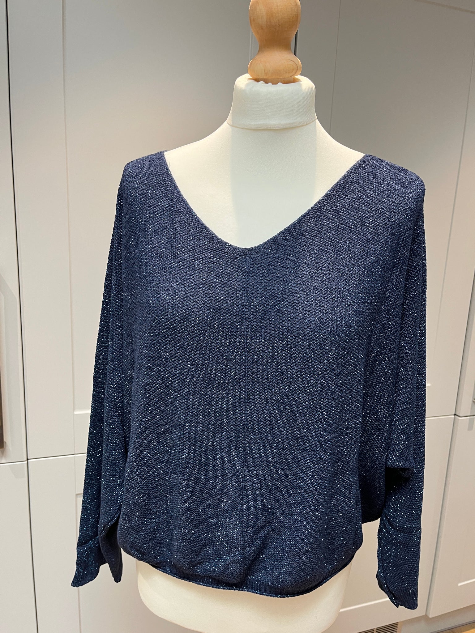Lina Sparkle knit - Navy
