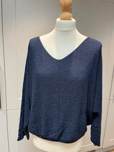 Lina Sparkle knit - Navy