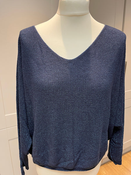 Lina Sparkle knit - Navy