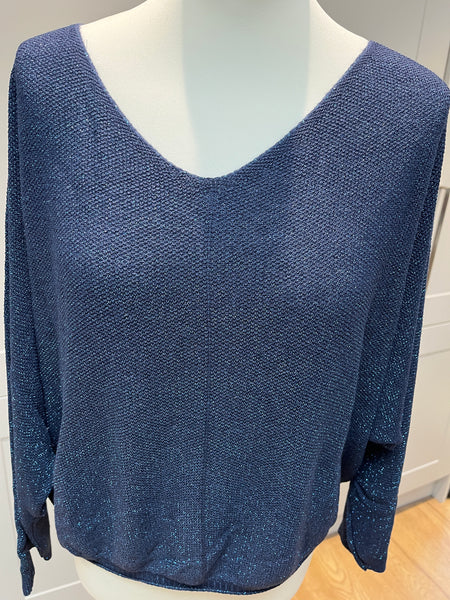 Lina Sparkle knit - Navy