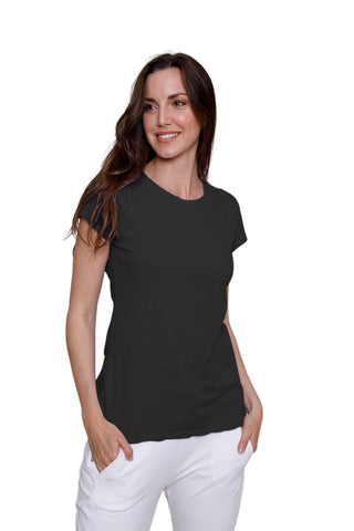 Megan round neck Tee - Black