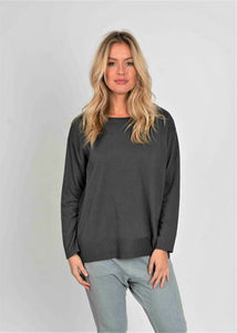 Penny long sleeve top - Dark grey