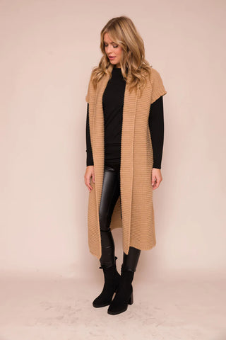 Bowe chunky knit gilet - Camel