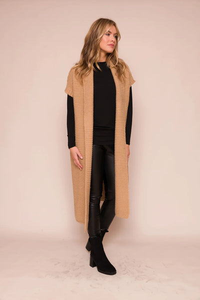 Bowe chunky knit gilet - Camel