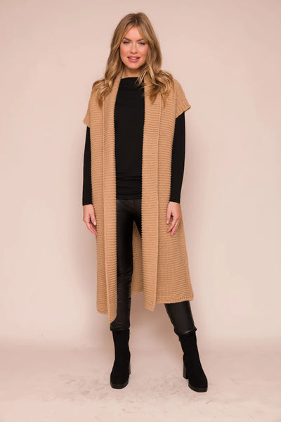Bowe chunky knit gilet - Camel