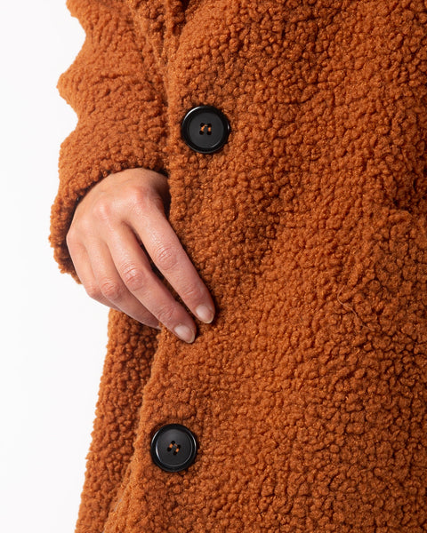 Teddy coat - Rust
