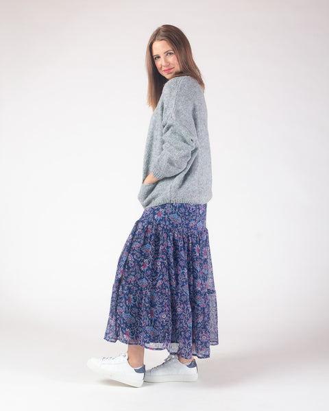 Renatta maxi Skirt - Blue/Pink