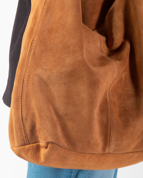 Hattie Suede Bag - Tan