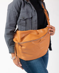 Gina crossbody bag large - Tan