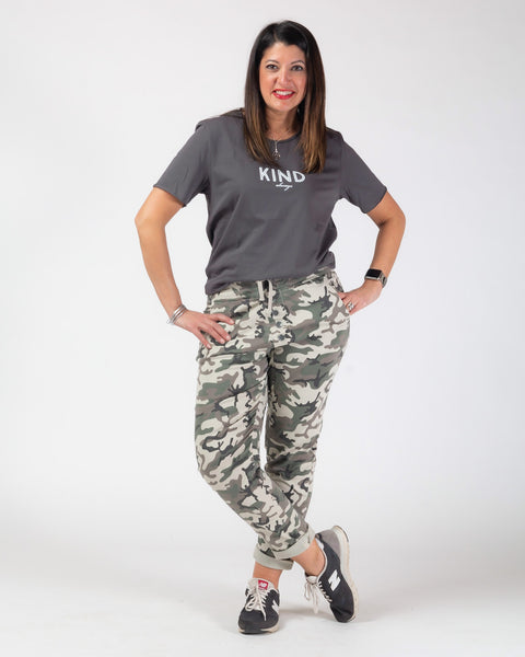Georgina - Khaki camo trousers