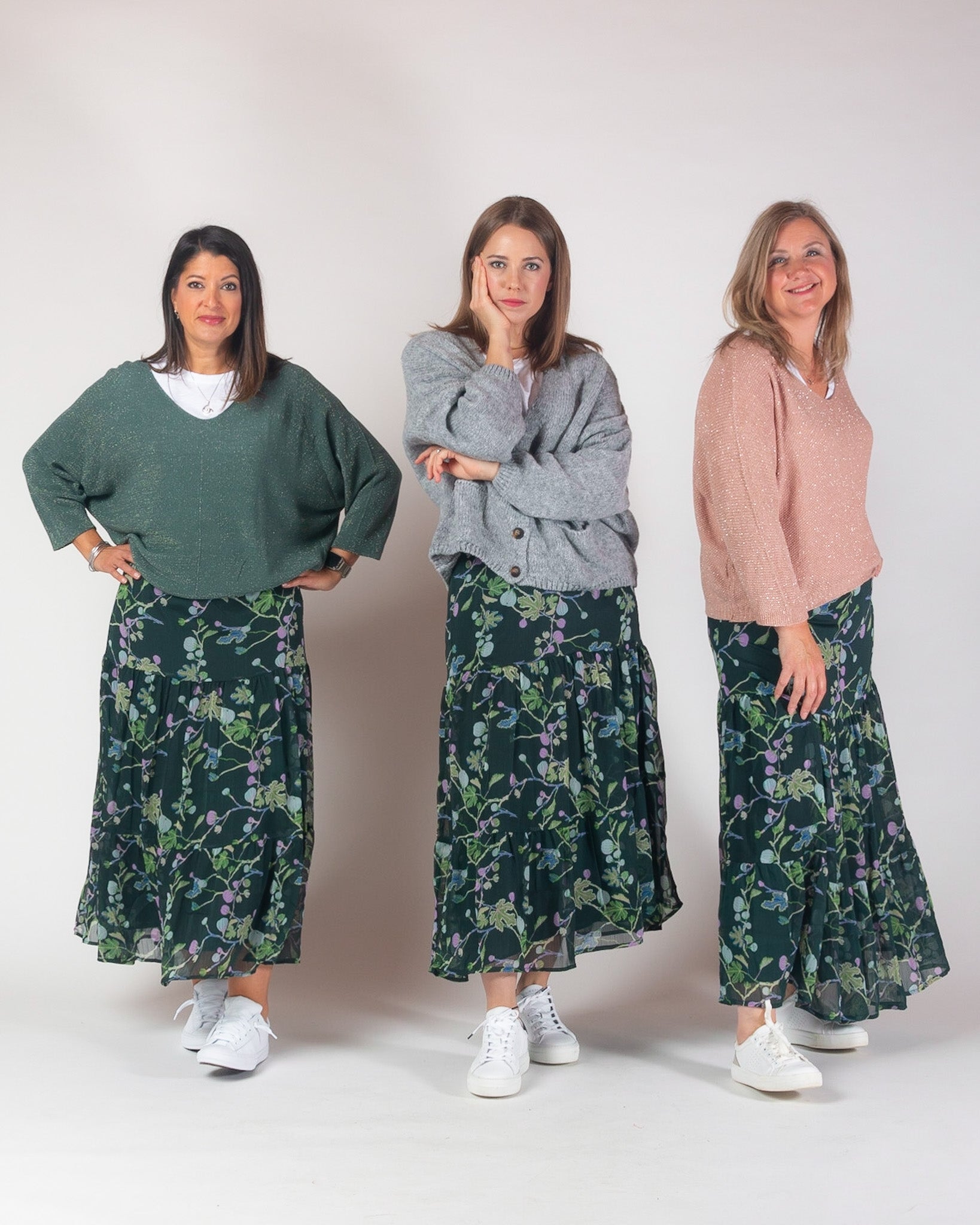 Renatta maxi Skirt - Forrest green
