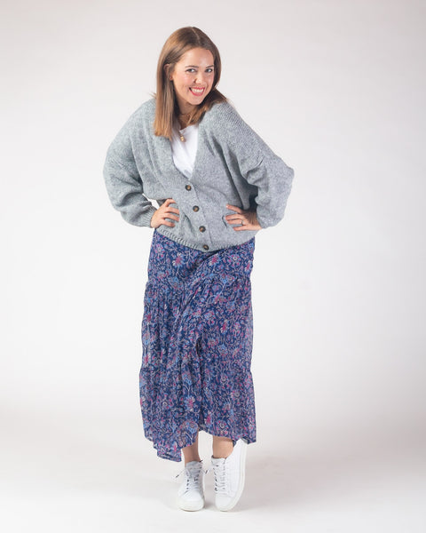 Renatta maxi Skirt - Blue/Pink