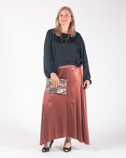 Wisteria maxi skirt -  Rust