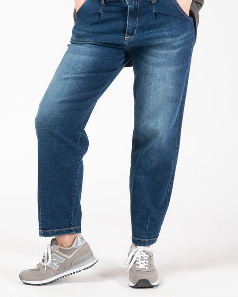Liv Girlfriend Jeans - Dark blue