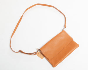 Fleur Leather  bag - Tan