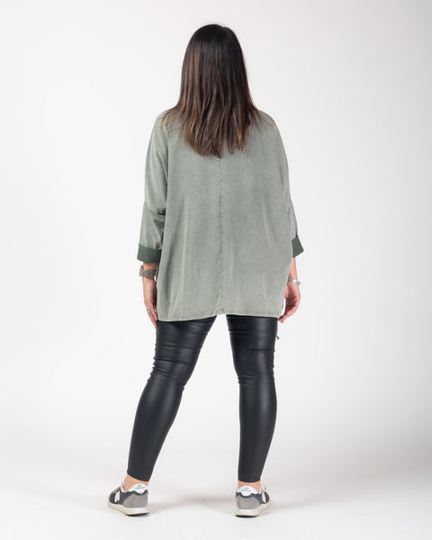 Brandy drawstring sweatshirt - Khaki
