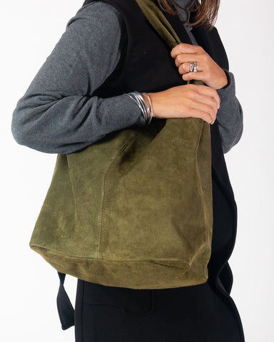 Hattie Suede Bag - Olive