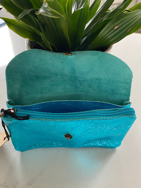 Emily purse - Metallic Blue