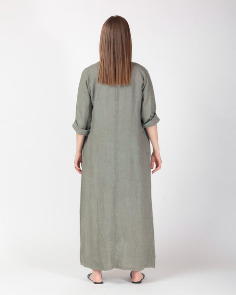Kenna Linen  Kimono - Olive