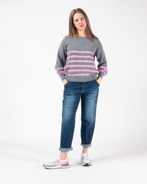 Bubblegum striped knit