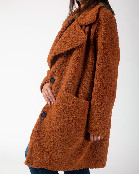 Teddy coat - Rust