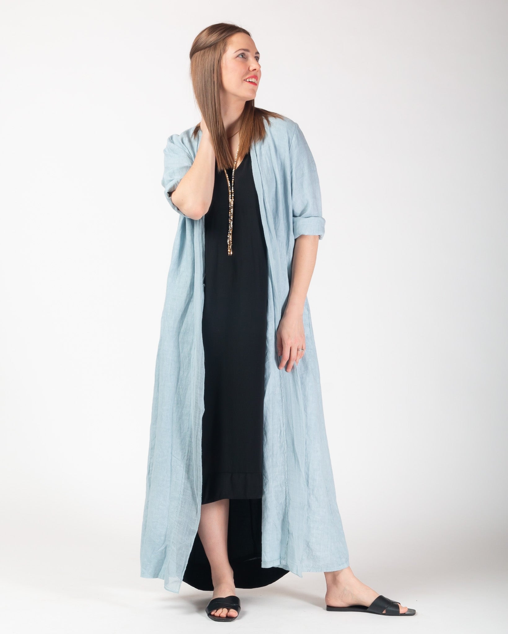 Kenna Linen  Kimono - Denim