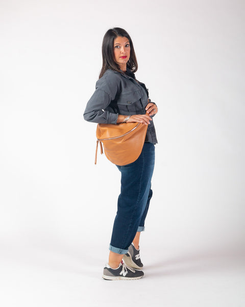 Gina crossbody bag large - Tan
