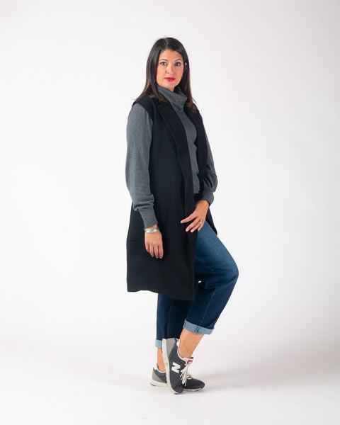Louisa belted gilet - Black