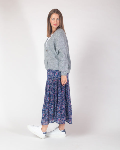 Renatta maxi Skirt - Blue/Pink