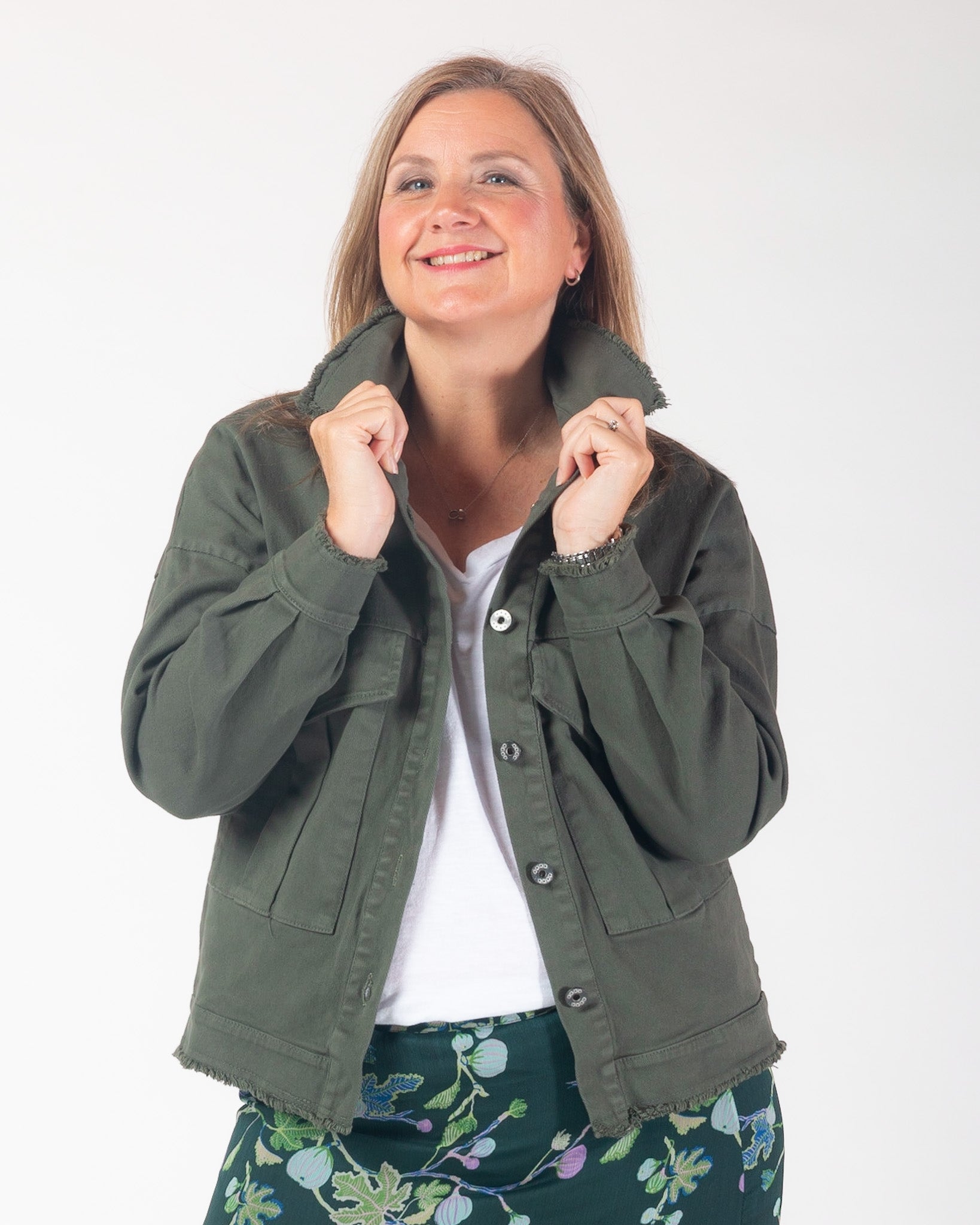 Brooklyn jacket - Frayed edge Olive