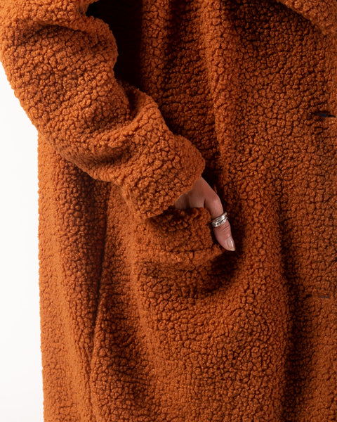 Teddy coat - Rust