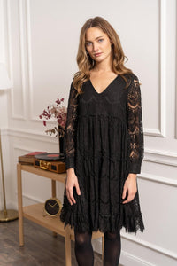 Grace Lace Dress - Black