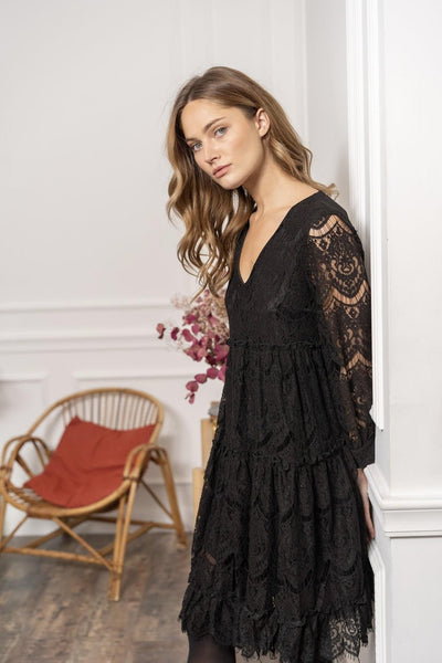 Grace Lace Dress - Black
