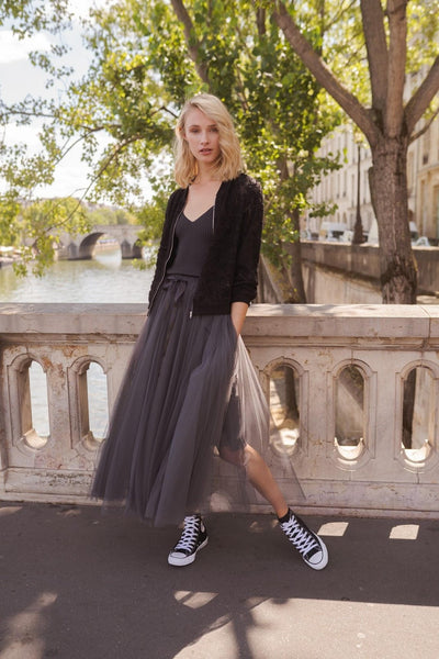 Tabitha Tulle Skirt - Grey