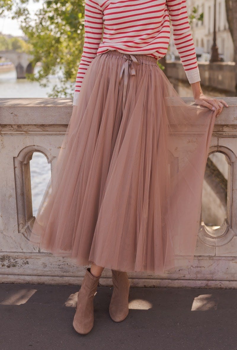 Tabitha Tulle Skirt - Taupe
