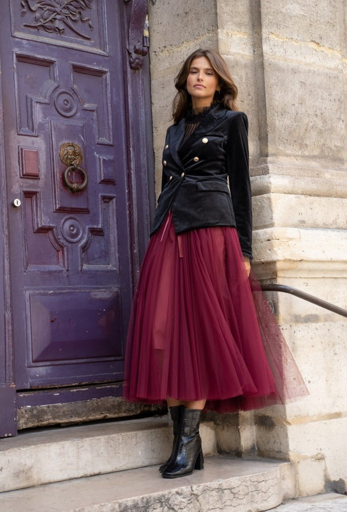 Maroon clearance tulle skirt