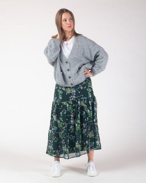 Renatta maxi Skirt - Forrest green