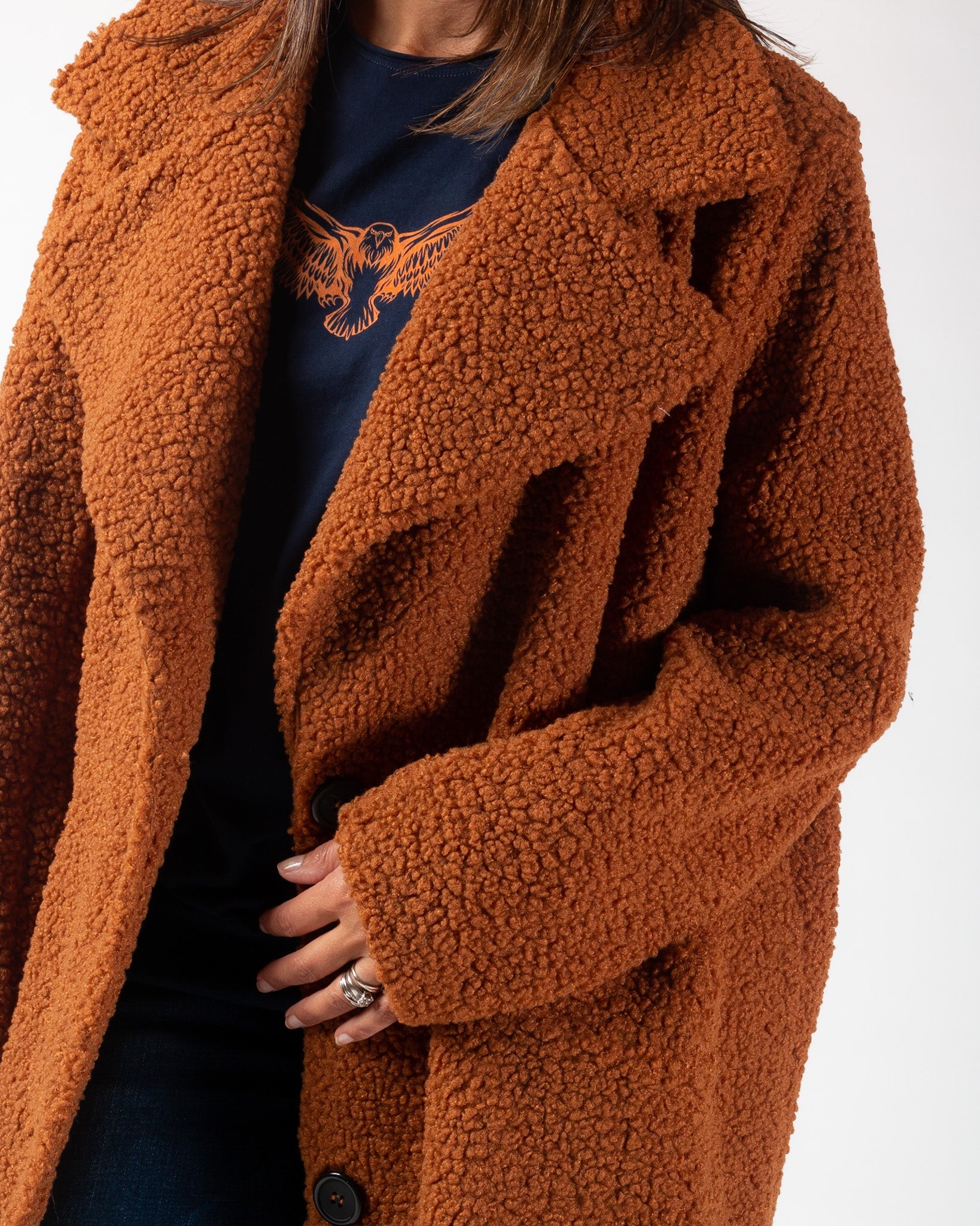 Teddy coat - Rust