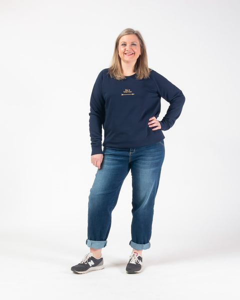 Liv Girlfriend Jeans - Dark blue