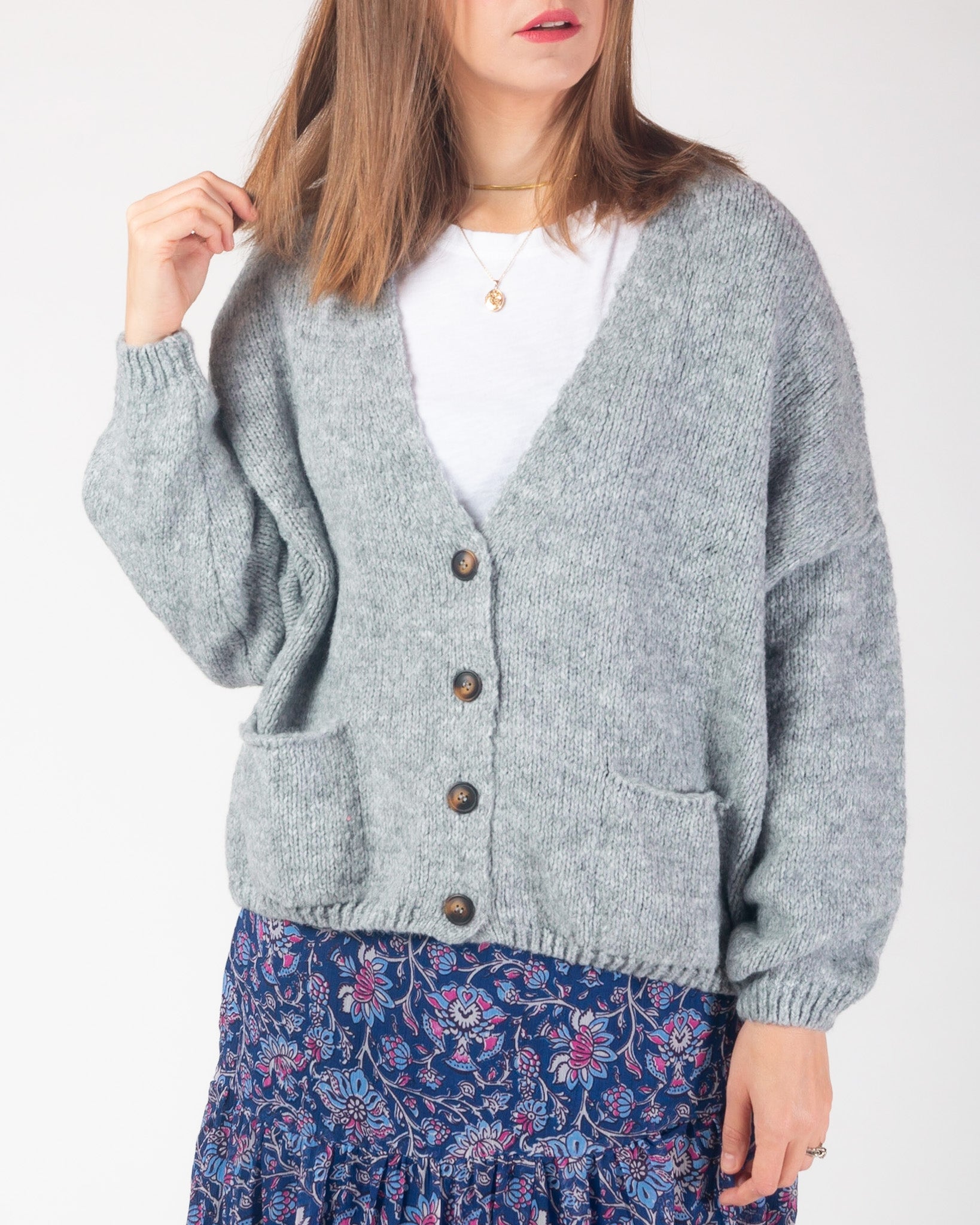 Kaye knit cardigan - Grey