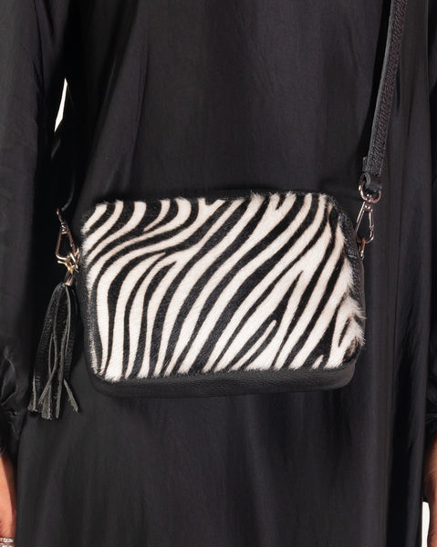 Indie Bag - Zebra White/ black