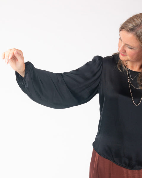 Willow Satin blouse - Black