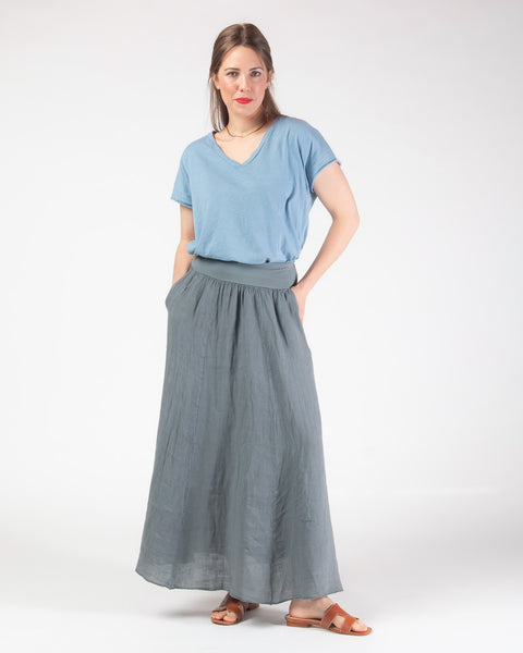 Lula Linen Skirt - Grey