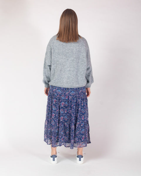 Renatta maxi Skirt - Blue/Pink