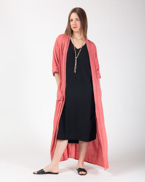 Kenna Linen  Kimono - Salmon