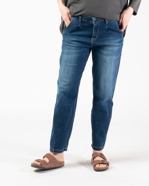 Liv Girlfriend Jeans - Dark blue