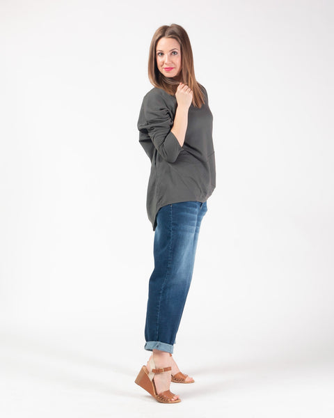 Liv Girlfriend Jeans - Dark blue