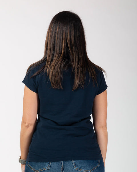Megan round neck Tee - Navy